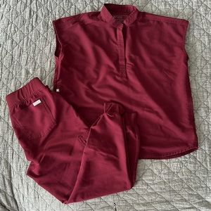 Figs Burgundy scrubs